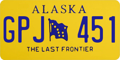 AK license plate GPJ451
