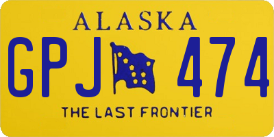 AK license plate GPJ474