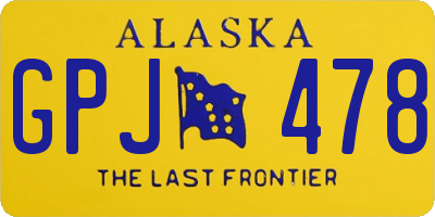 AK license plate GPJ478