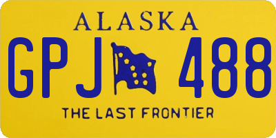 AK license plate GPJ488