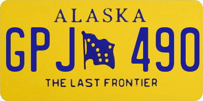 AK license plate GPJ490