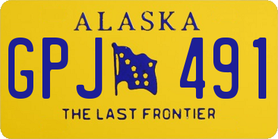 AK license plate GPJ491