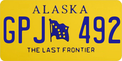 AK license plate GPJ492