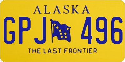 AK license plate GPJ496