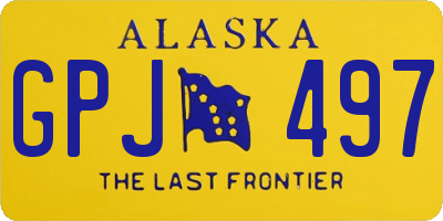 AK license plate GPJ497