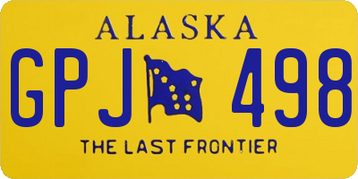 AK license plate GPJ498