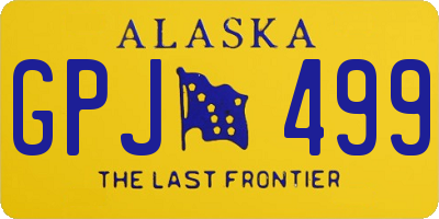 AK license plate GPJ499