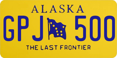 AK license plate GPJ500