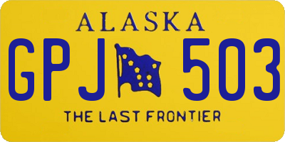 AK license plate GPJ503
