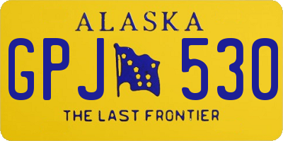 AK license plate GPJ530