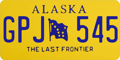 AK license plate GPJ545