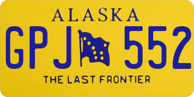 AK license plate GPJ552