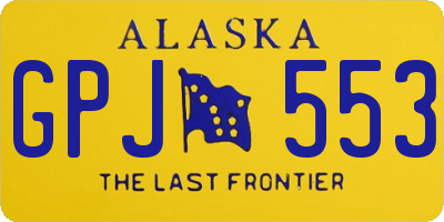 AK license plate GPJ553