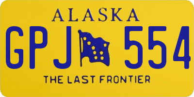 AK license plate GPJ554
