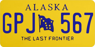 AK license plate GPJ567