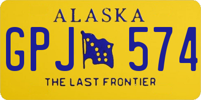 AK license plate GPJ574