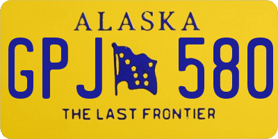 AK license plate GPJ580