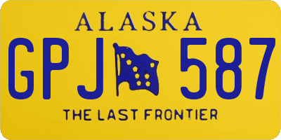 AK license plate GPJ587