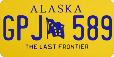 AK license plate GPJ589