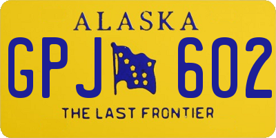 AK license plate GPJ602
