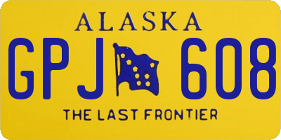 AK license plate GPJ608
