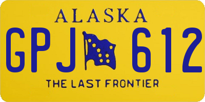 AK license plate GPJ612