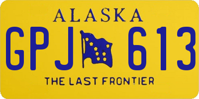 AK license plate GPJ613
