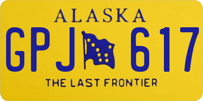 AK license plate GPJ617