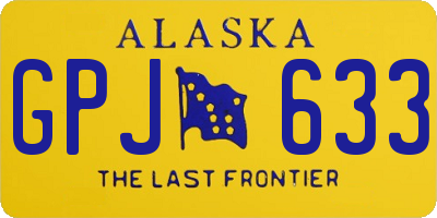 AK license plate GPJ633