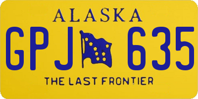 AK license plate GPJ635