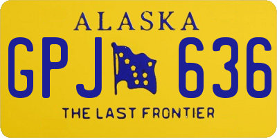 AK license plate GPJ636