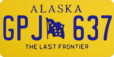 AK license plate GPJ637