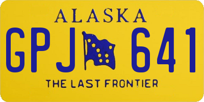 AK license plate GPJ641