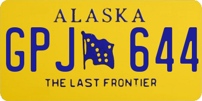 AK license plate GPJ644