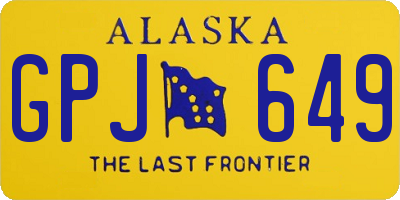 AK license plate GPJ649
