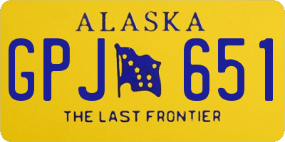 AK license plate GPJ651