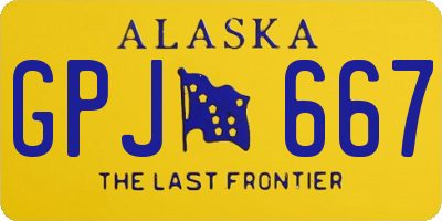 AK license plate GPJ667