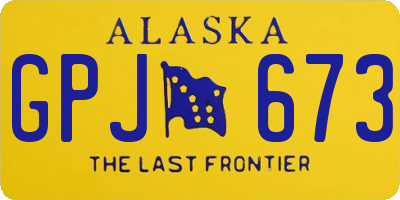 AK license plate GPJ673