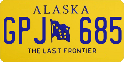 AK license plate GPJ685