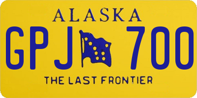 AK license plate GPJ700