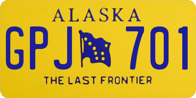 AK license plate GPJ701