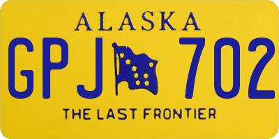 AK license plate GPJ702