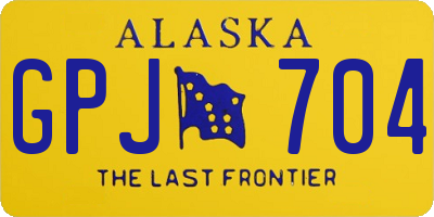 AK license plate GPJ704