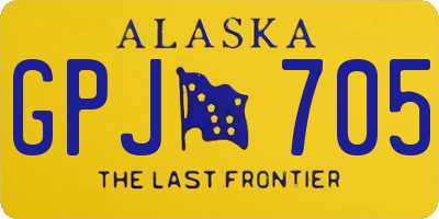 AK license plate GPJ705