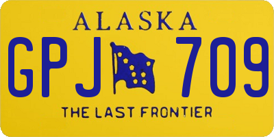AK license plate GPJ709