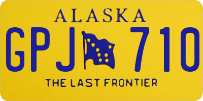 AK license plate GPJ710