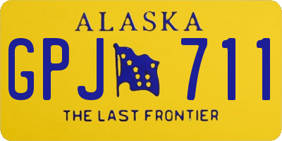 AK license plate GPJ711