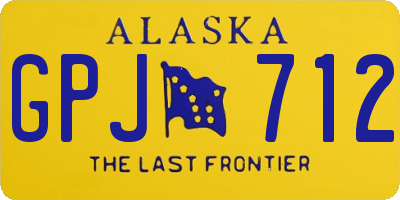 AK license plate GPJ712