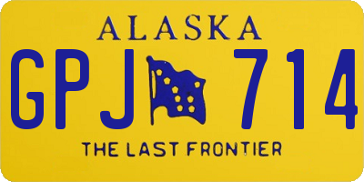 AK license plate GPJ714