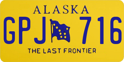 AK license plate GPJ716